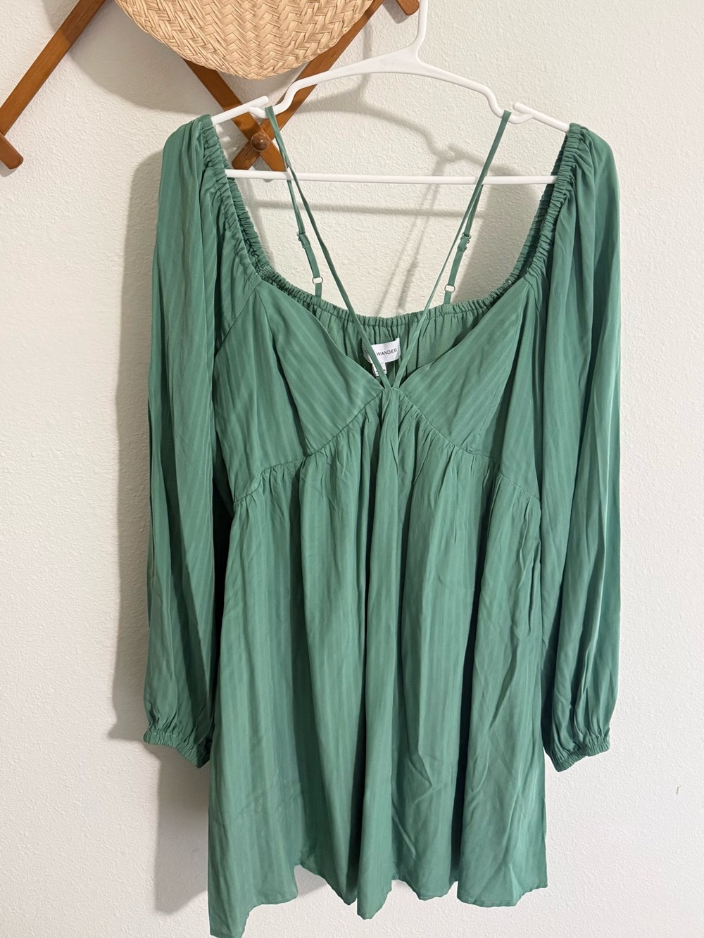 Lost + Wander Willow in the Wind Mini Dress — Field Green